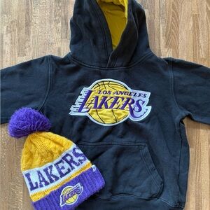 Youth 6/7 Official NBA LA Lakers hoodie and beanie